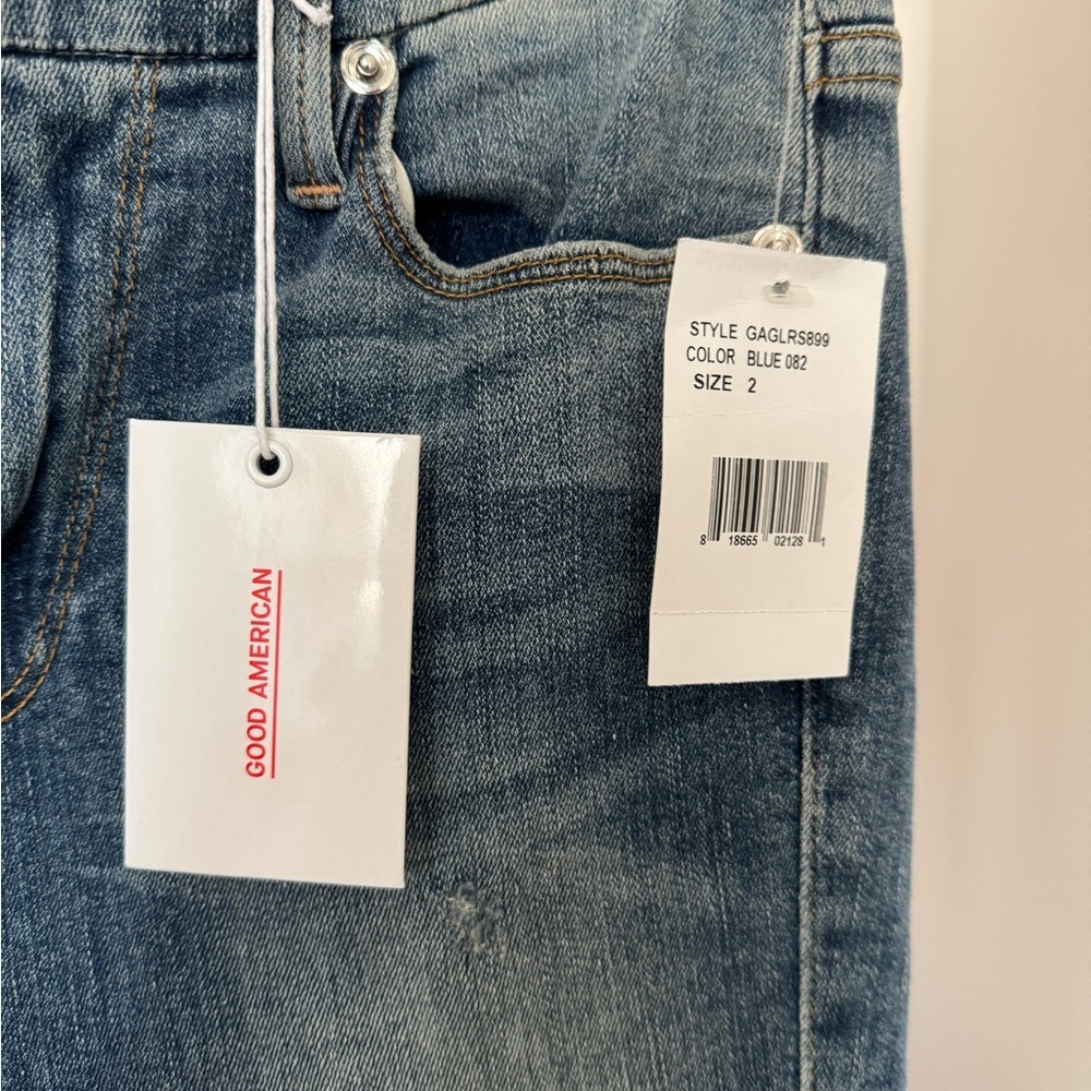 NWT Good American Good Legs Blue Jeans - Picture 2 of 3